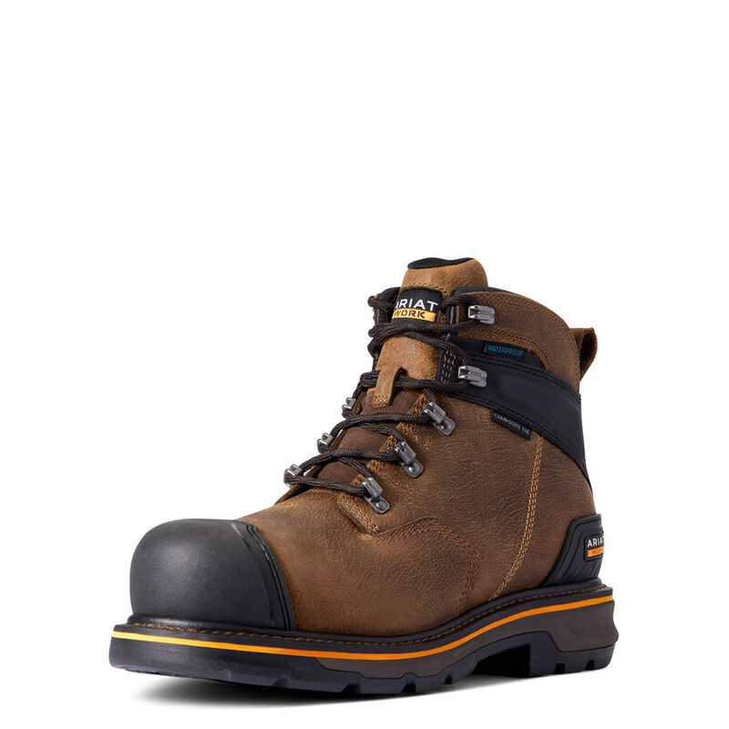 Botas De Trabajo Ariat Stump Jumper 6 Waterproof Composite Toe Marrones Hombre - Chile 594-AFRIEN